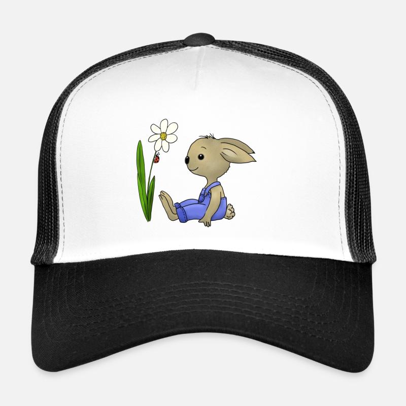 Hase und Marienkaefer - Trucker Cap - Weiß/Schwarz