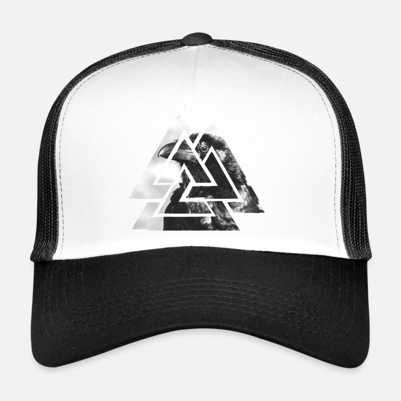 Valknut, Symbol von Odin - Mit schwarzem Raben Trucker Cap