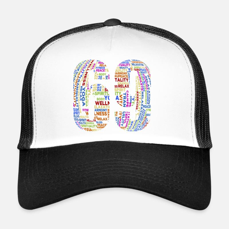 Text auf Englisch in bunt Trucker Cap