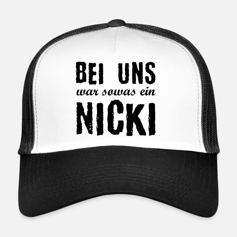 DDR Nicki Ostalgie Osten Geschenkidee - Trucker Cap - Weiß/Schwarz