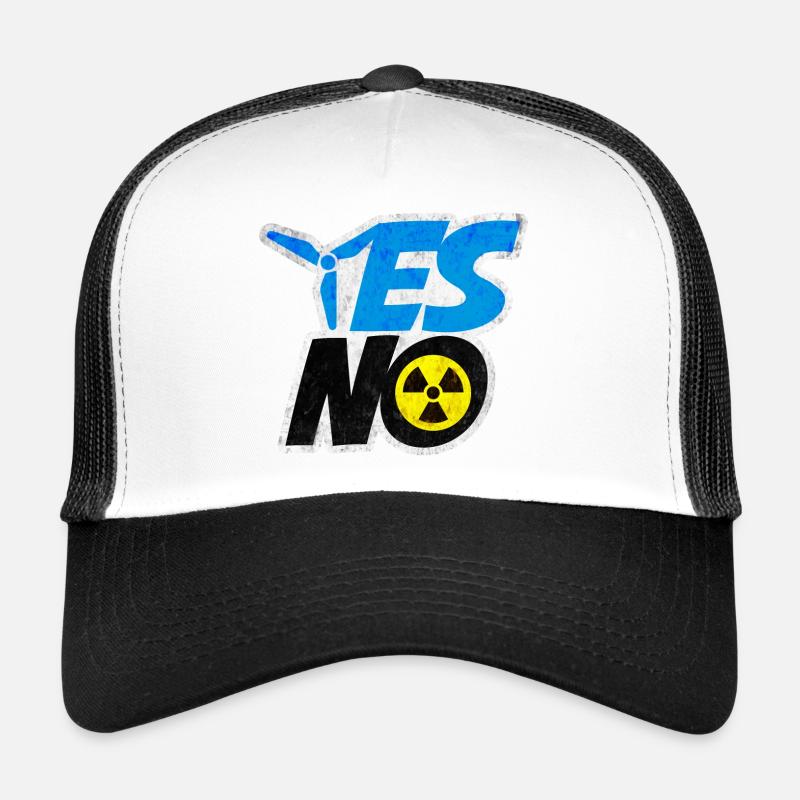 YES Windenergie NO Atomenergie | Umweltschutz - Trucker Cap - Weiß/Schwarz