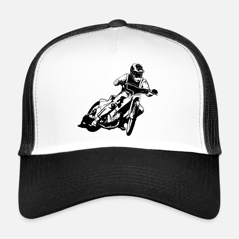 Speedway - Motorcycle Speedway - Trucker Cap - Weiß/Schwarz