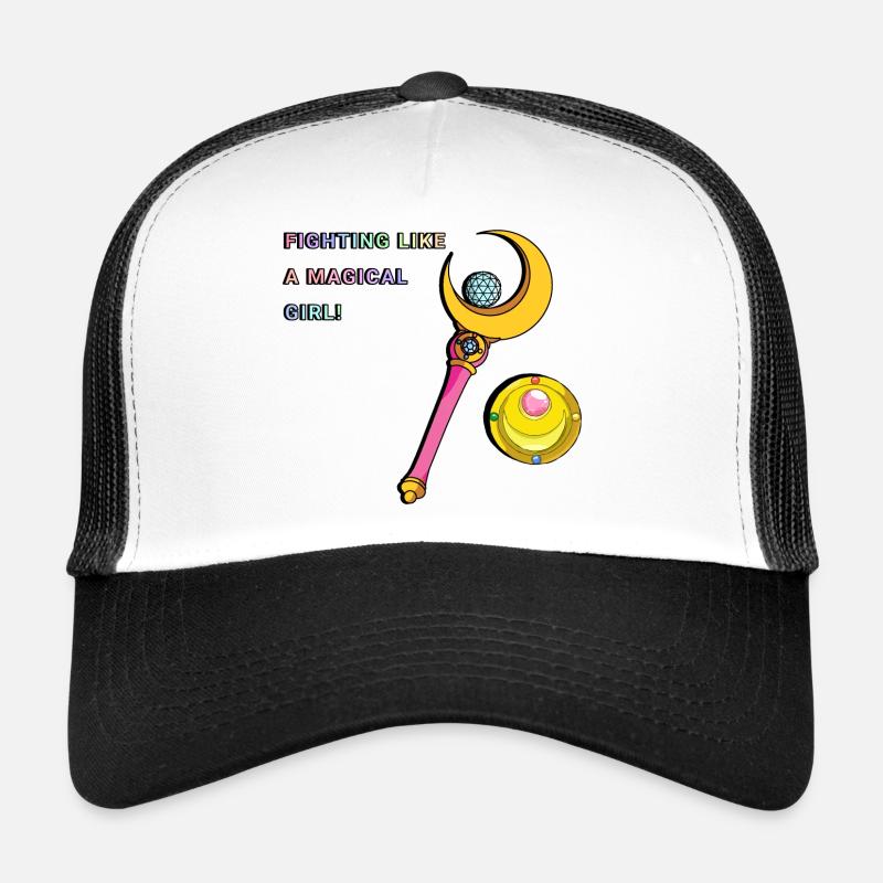 Sailor Moon Fighting wie ein magisches Mädchen - Trucker Cap - Weiß/Schwarz