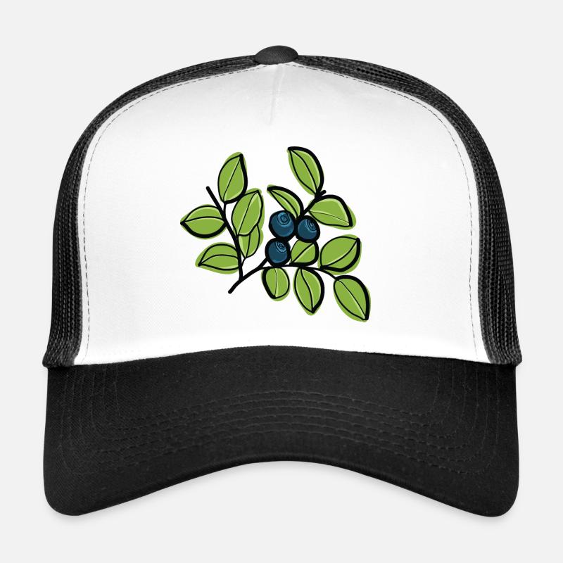 Heidelbeeren - Trucker Cap - Weiß/Schwarz