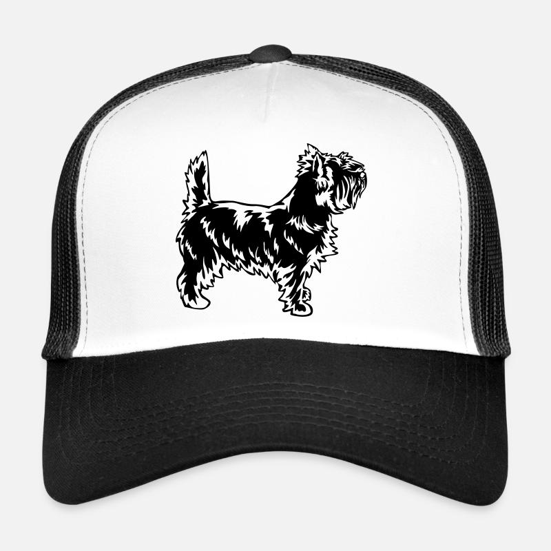 Cairn Terrier - Trucker Cap - Weiß/Schwarz