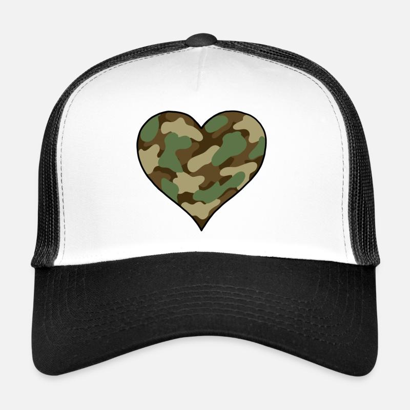 Cœur camouflé Casquette trucker 