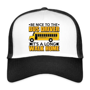 Bus Chauffeurs de bus Bus Chauffeurs - Casquette trucker  - blanc/noir - Devant