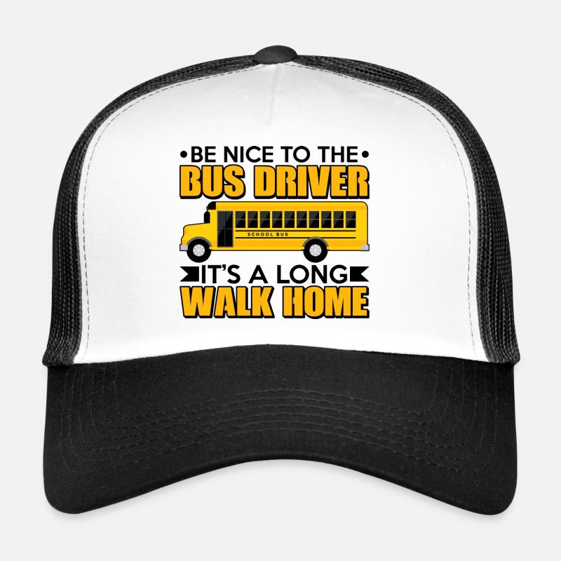 Bus Berufskraftfahrer Busfahrer Busse Busfahrer - Trucker Cap - Weiß/Schwarz