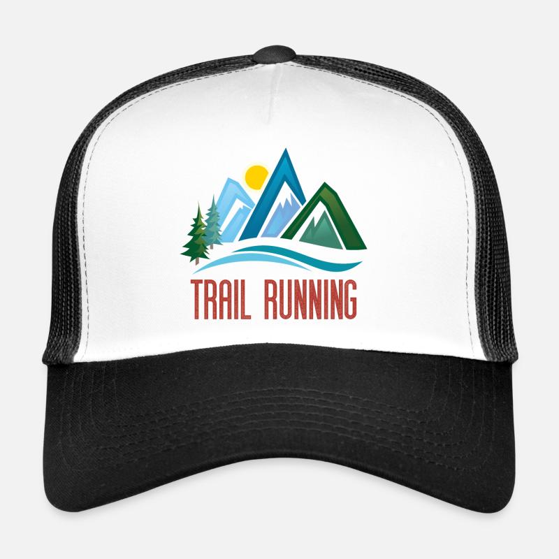Trail Running - Casquette trucker - blanc/noir