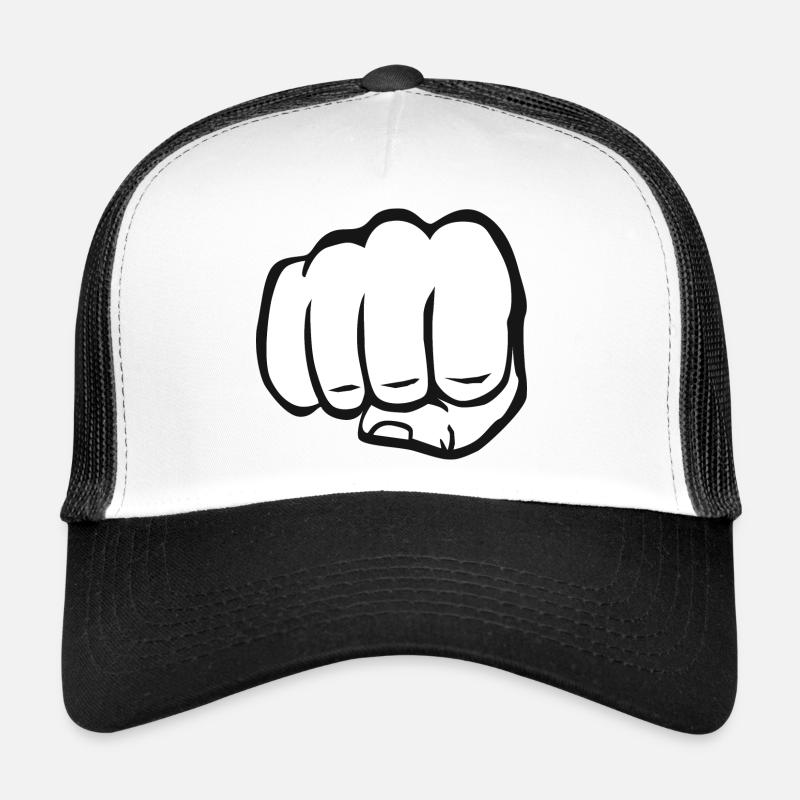 Faust geballte Faust fist bump cool Logo Symbol Trucker Cap