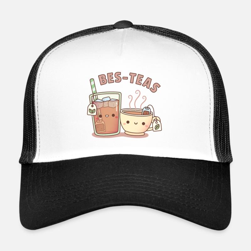 Thé glacé mignon et thé chaud Bes Teas Drôle Casquette trucker 