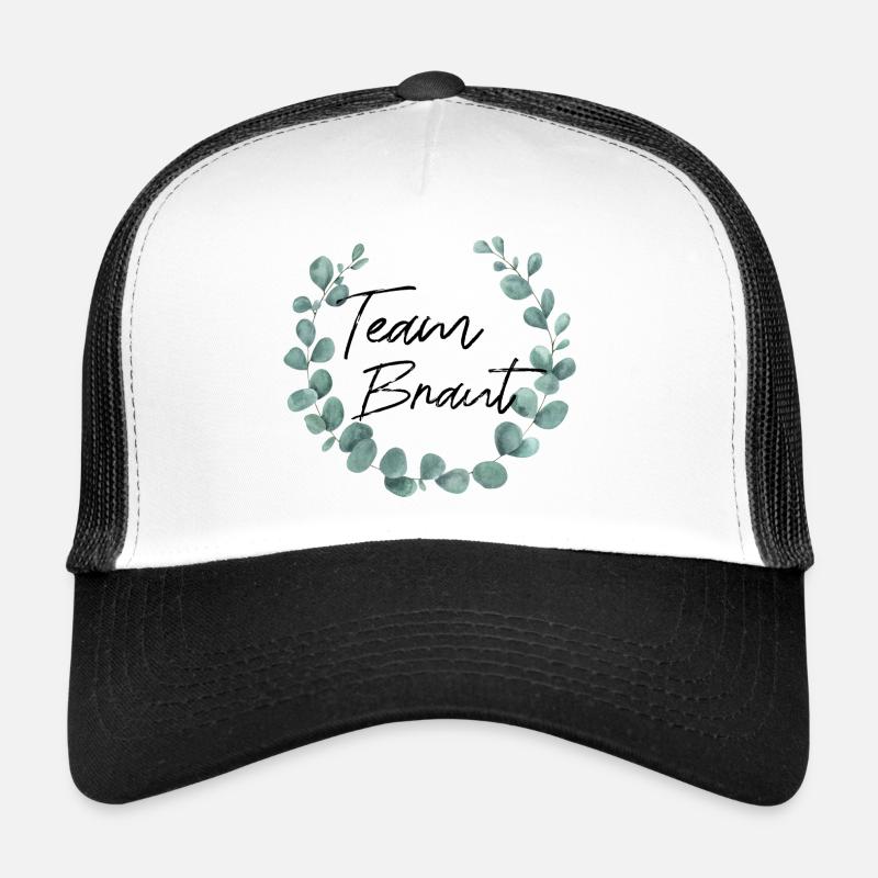 Team Braut - Junggesellinnenabschied - Trucker Cap - Weiß/Schwarz