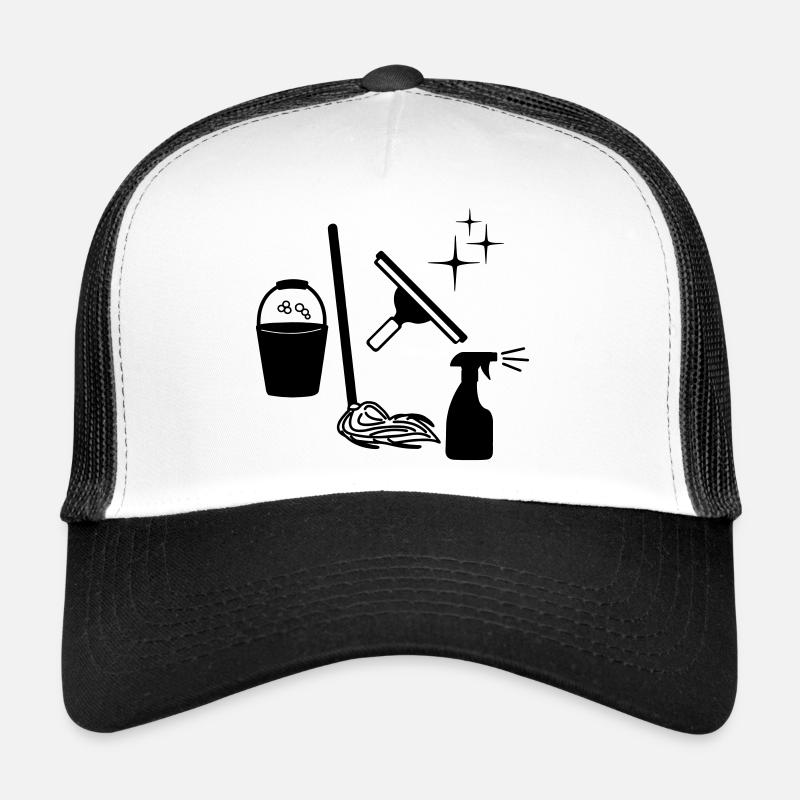 Cleaner window cleaner logo Trucker Cap