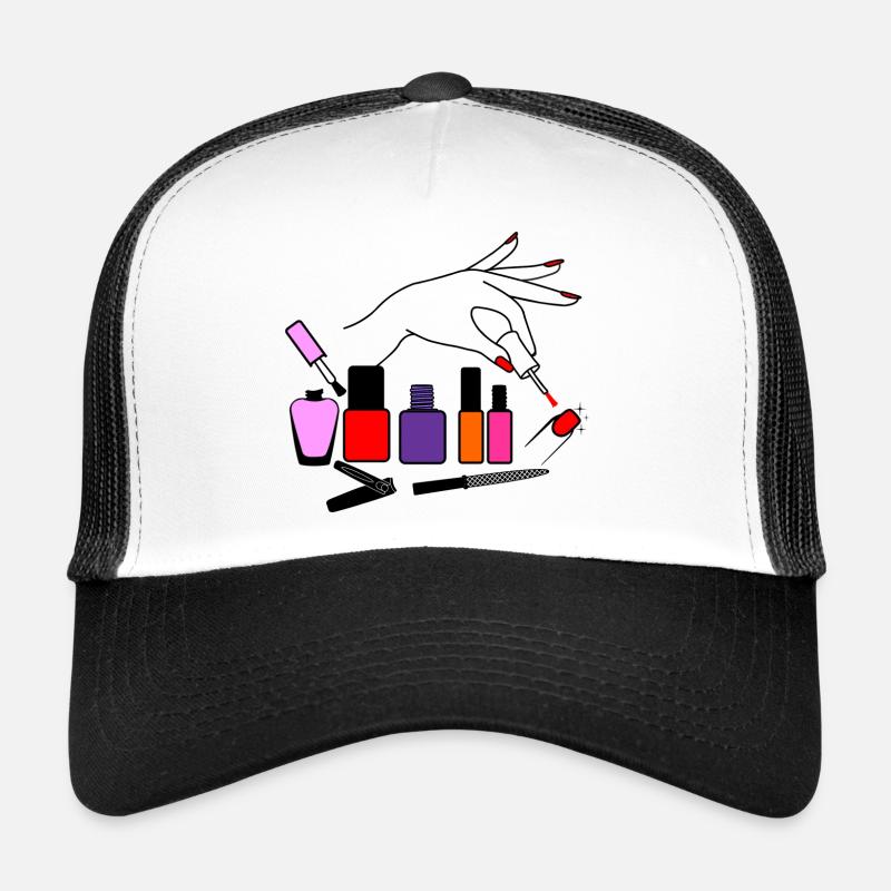 Manicure logo nail polish with file and nail clipper Trucker Cap