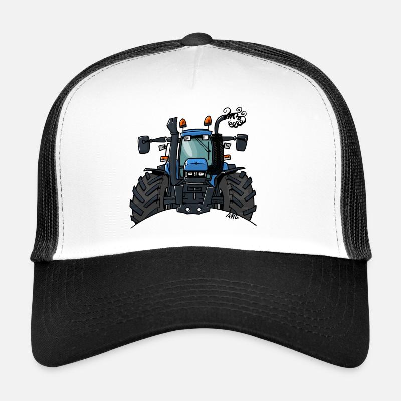 0448 BlueTractor TS115 - Casquette trucker  - blanc/noir