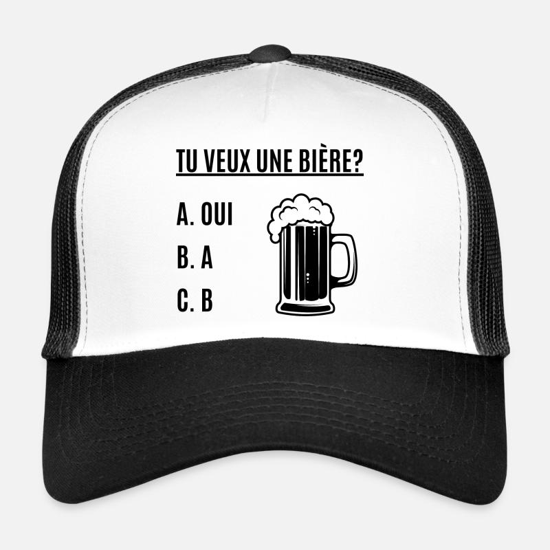 TU VEUX UNE BIÈRE Casquette trucker 