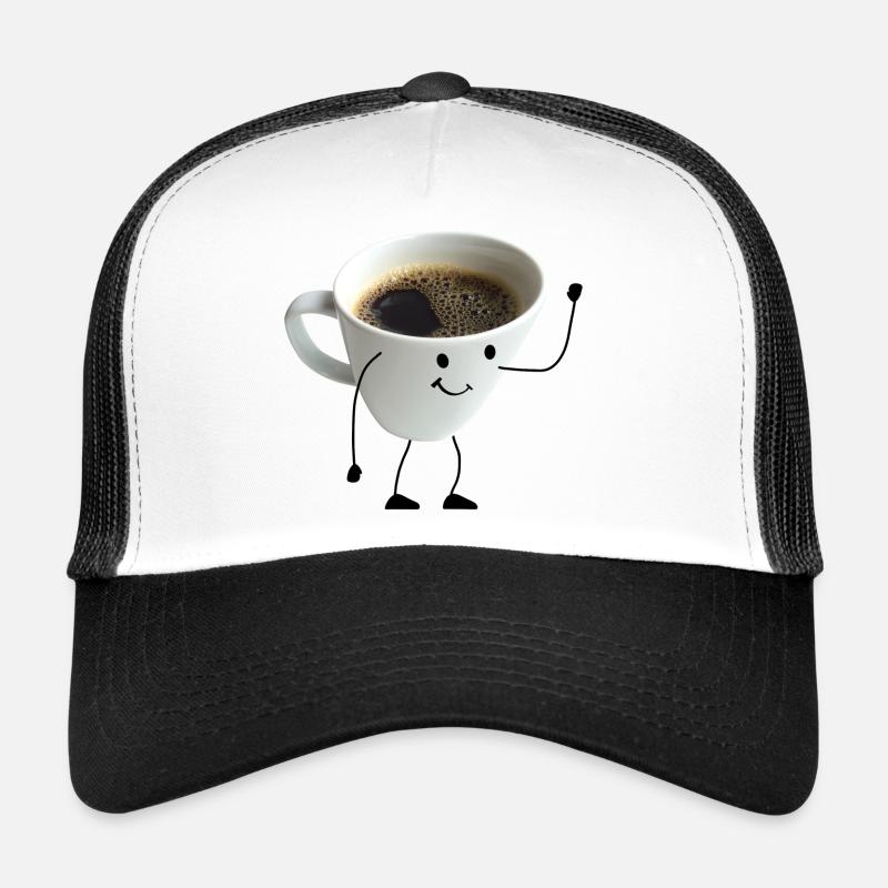 coffee with face Trucker Cap