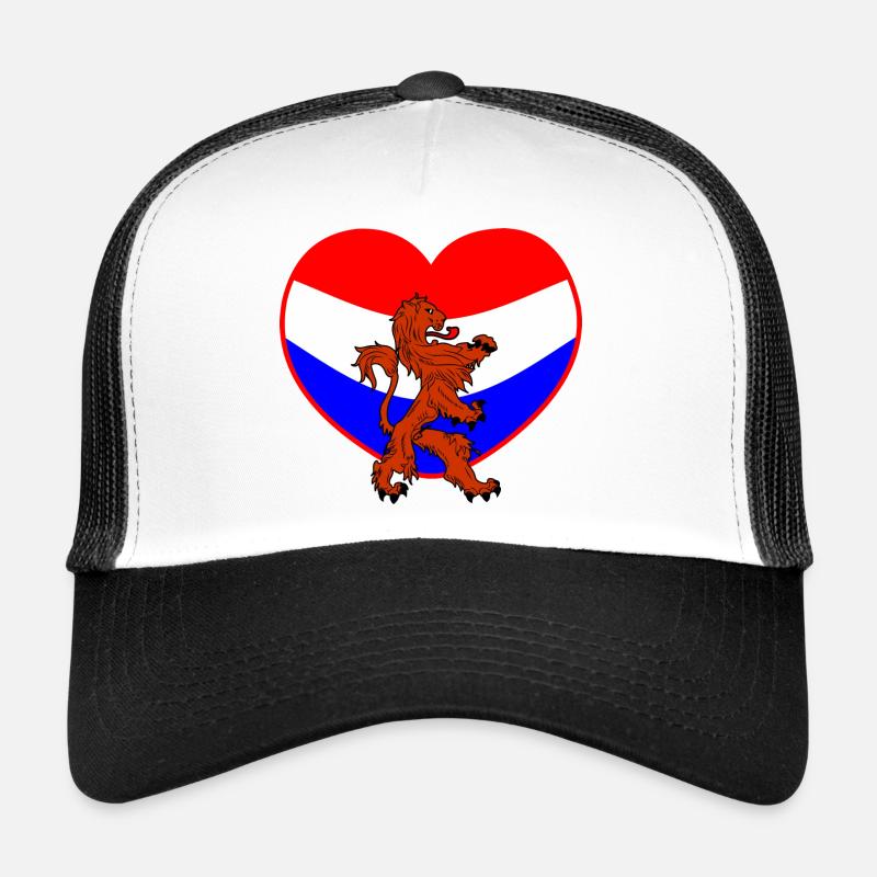 Holländischer Löwe mit Herz rot weiß blau Trucker Cap