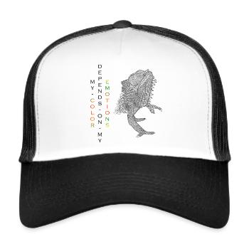 My color depends on my emotions - Casquette trucker  - blanc/noir - Devant