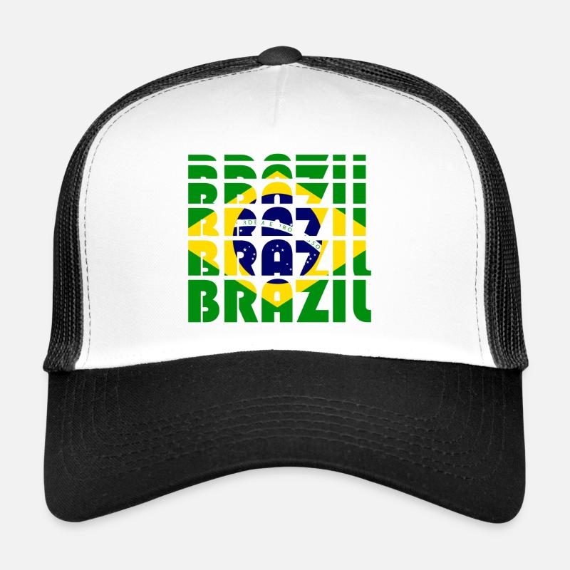 Grille des drapeaux du Brésil Casquette trucker 