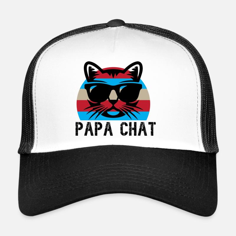 papa chat Casquette trucker 