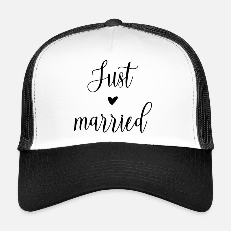 Juste marié avec cœur Casquette trucker 