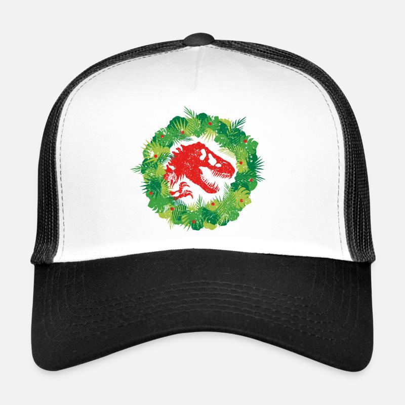 Jurassic World Weihnachts Design T-Rex Mit Kranz Trucker Cap
