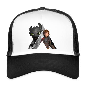 How To Train Your Dragon Toothless and Hiccup - Trucker Cap - white/black - Front