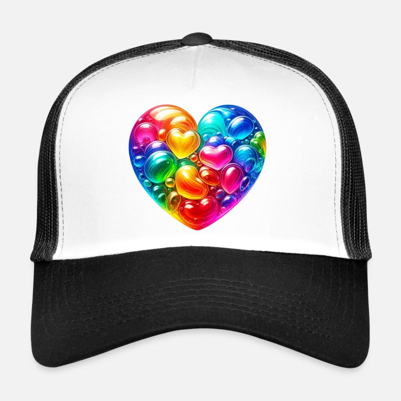 Coeur coloré Casquette trucker 