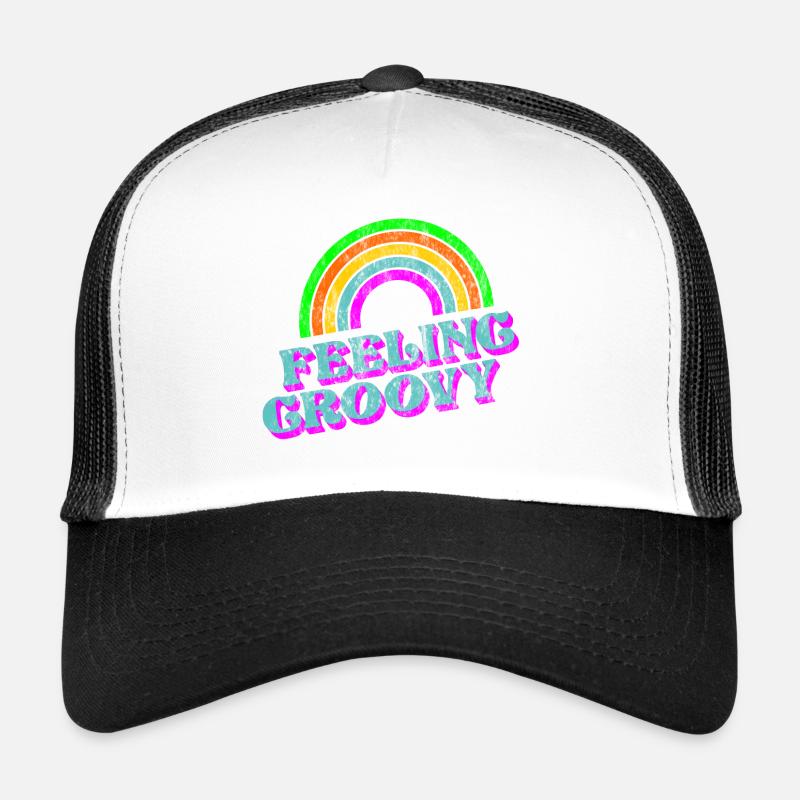 Feeling groovy 70s dicotheque disco music - Trucker Cap - white/black