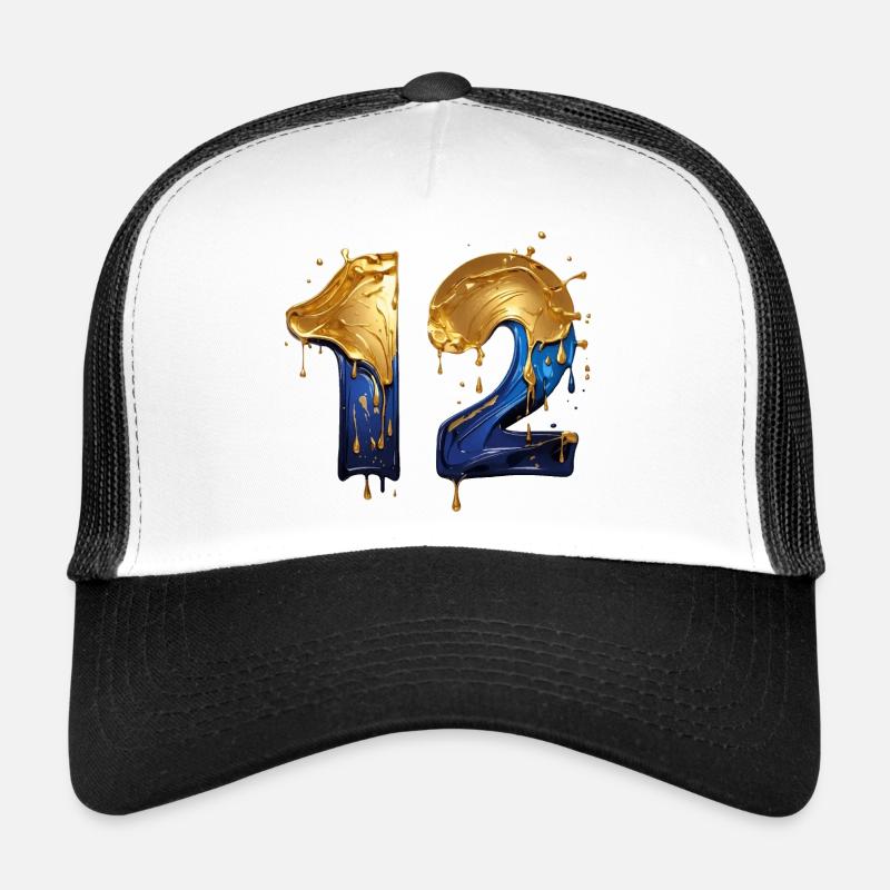 NO. 12 NUMBER 12 COOL 12TH BIRTHDAY - Trucker Cap - white/black