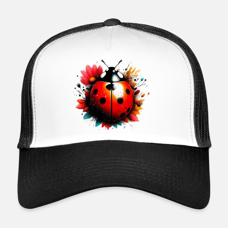 Coccinelle - Casquette trucker - blanc/noir