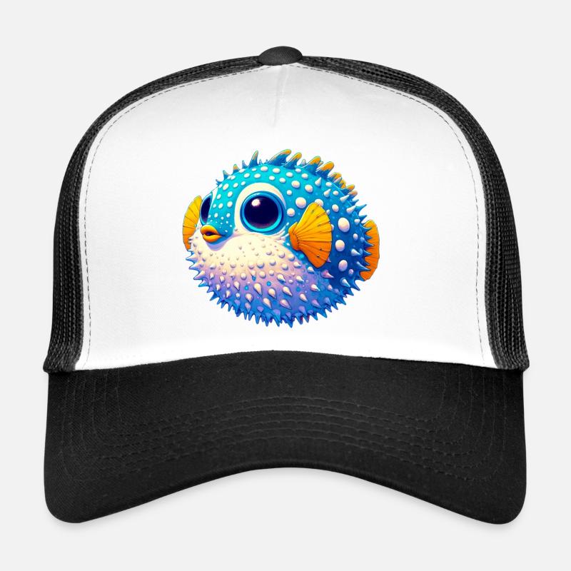 Kugelfisch - Trucker Cap - Weiß/Schwarz