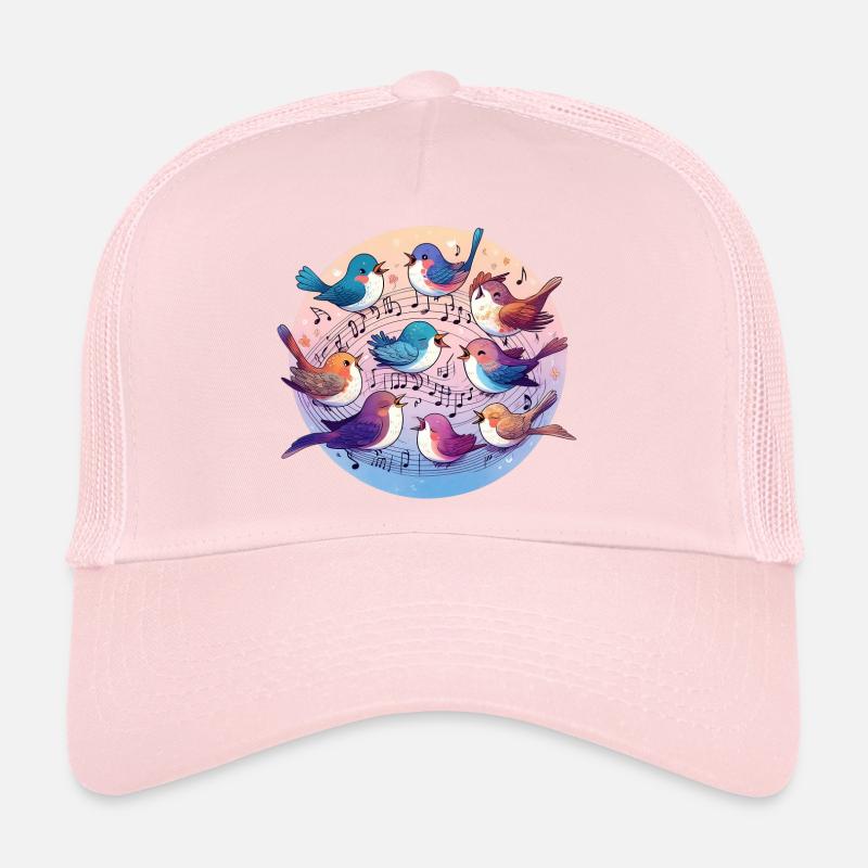 Les oiseaux chantent sur des partitions Casquette trucker 