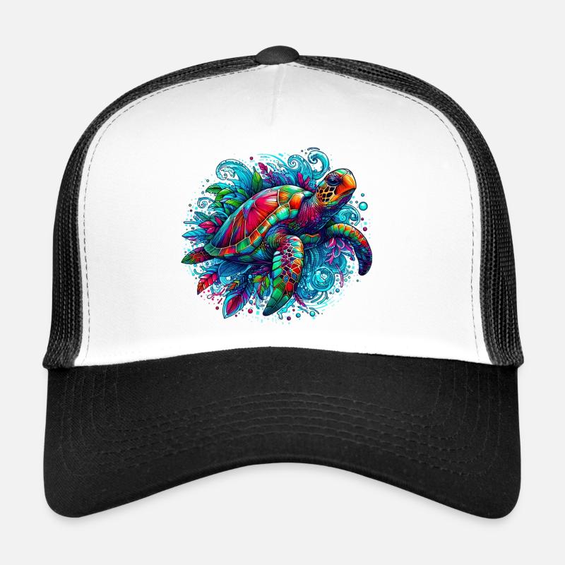 Schildkröte - Trucker Cap - Weiß/Schwarz