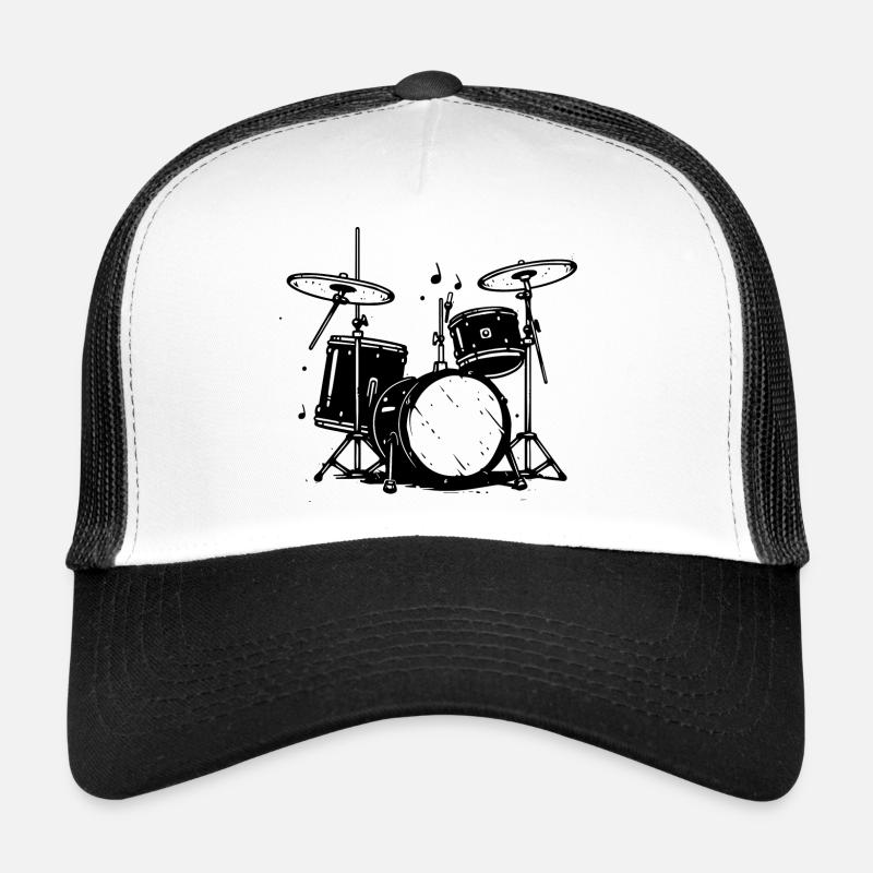 Trapset Skizze - Trucker Cap - Weiß/Schwarz