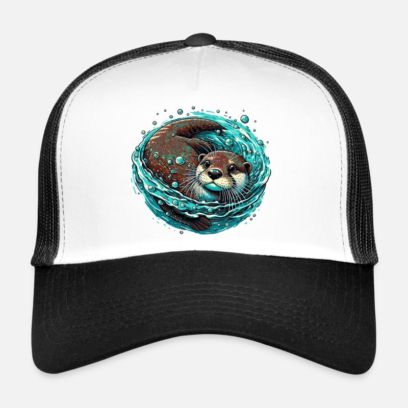 Loutre - Casquette trucker - blanc/noir