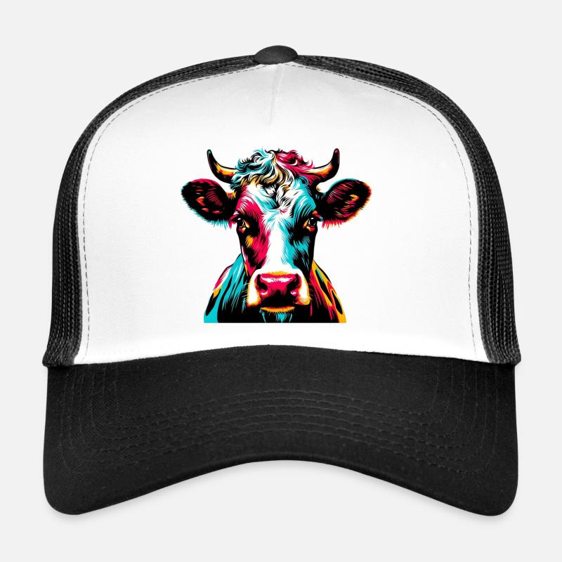Kuh - Trucker Cap - Weiß/Schwarz