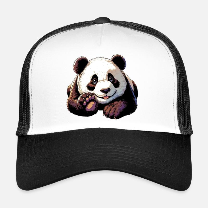 Panda - Trucker Cap - Weiß/Schwarz