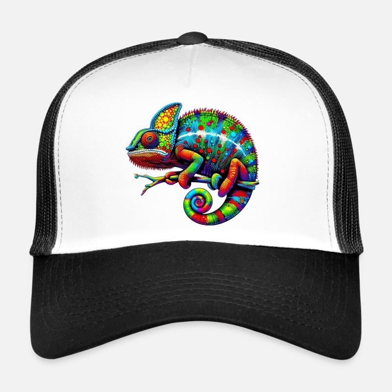 Chamäleon - Trucker Cap - Weiß/Schwarz