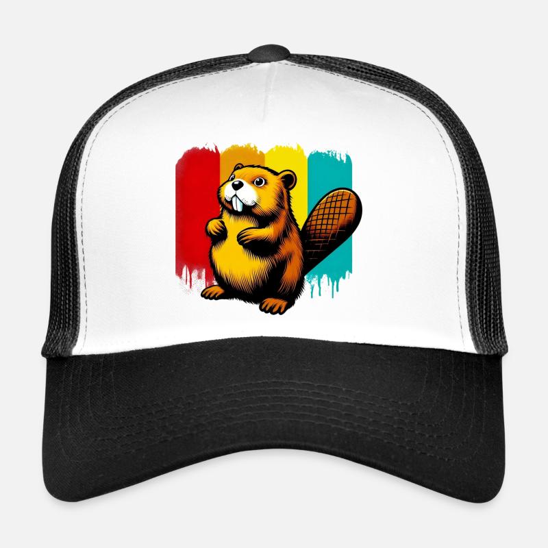 Castor - Casquette trucker - blanc/noir