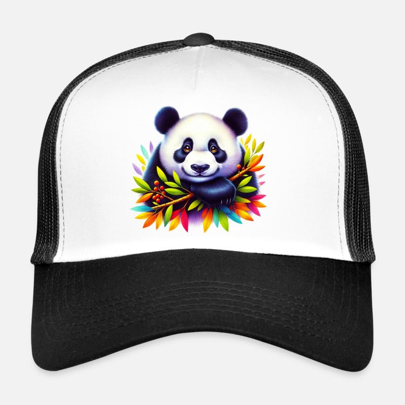 Panda - Trucker Cap - Weiß/Schwarz