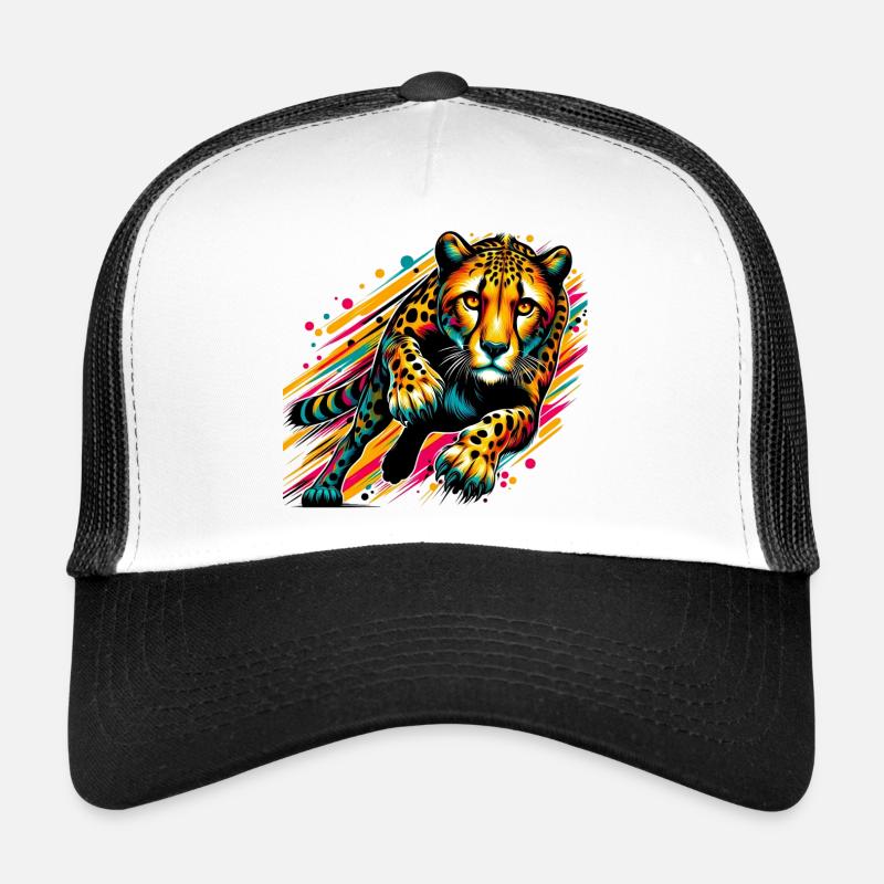 Guépard - Casquette trucker  - blanc/noir