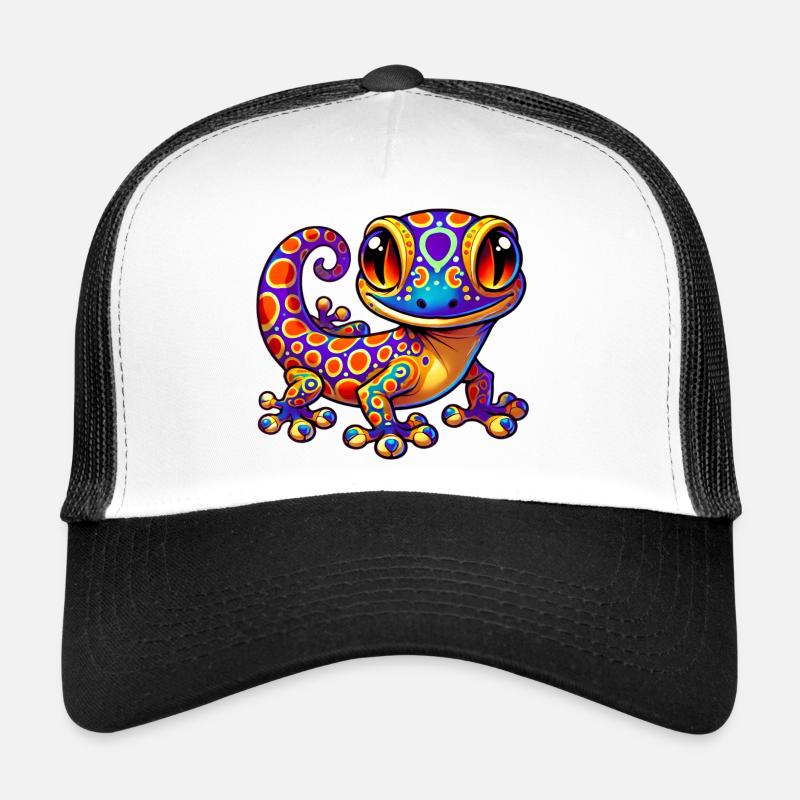 Gecko - Trucker Cap - Weiß/Schwarz