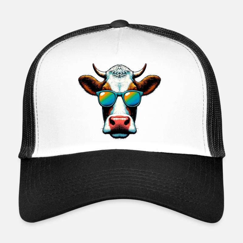 Kuh - Trucker Cap - Weiß/Schwarz
