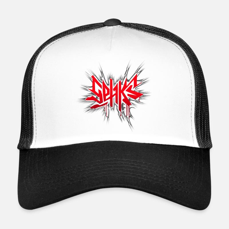 Sehks Red Explosion Trucker Cap
