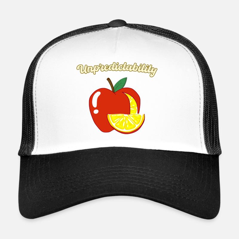 Unvorhersehbarkeit Apfel Zitrone Motivierendes Design Trucker Cap