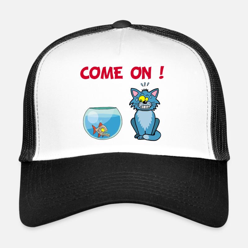 Chat et piranha Casquette trucker 