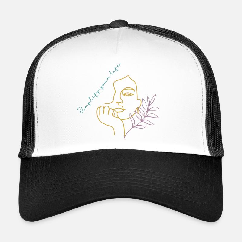 Simplify your Life - Trucker Cap - Weiß/Schwarz
