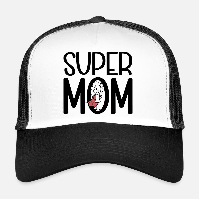 Abstrakter Tier-Design mit Rosa Akzenten Supermom Trucker Cap